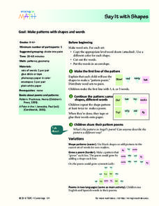 Say It With Shapes Lesson Plan Say It With Shapes Lesson Plan