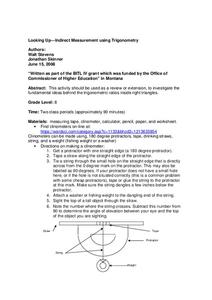 Looking Up--Indirect Measurement Using Trigonometry Lesson Plan Looking Up--Indirect Measurement Using Trigonometry Lesson Plan