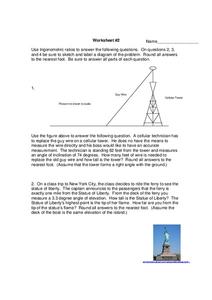 Worksheet #2: Trigonometric Ratios Worksheet Worksheet #2: Trigonometric Ratios Worksheet