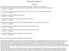 Fact and Opinion 3: Pretest Interactive Fact and Opinion 3: Pretest Interactive