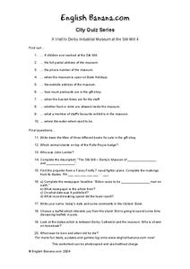 A Visit to Derby Industrial Museumat the Silk Mill 4 Worksheet A Visit to Derby Industrial Museumat the Silk Mill 4 Worksheet
