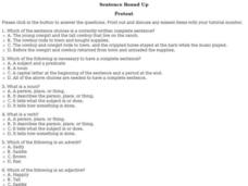 Sentence Round Up: Pretest Interactive Sentence Round Up: Pretest Interactive