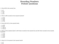Rounding Numbers: Pre Test Interactive Rounding Numbers: Pre Test Interactive