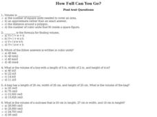 Volume:  How Full Can You Go? Interactive Volume:  How Full Can You Go? Interactive