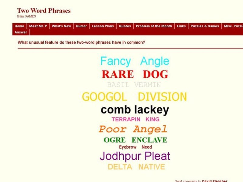 Two Word Logic Puzzle Worksheet Two Word Logic Puzzle Worksheet
