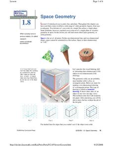 Space Geometry Lesson Plan Space Geometry Lesson Plan