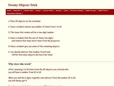 Twenty Object Trick Worksheet Twenty Object Trick Worksheet