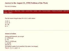 Solving a System Containing Equations and an Inequality Interactive Solving a System Containing Equations and an Inequality Interactive