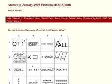 The Meaning of the Puzzles Worksheet The Meaning of the Puzzles Worksheet