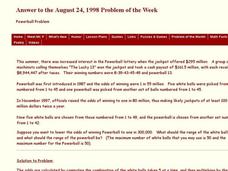 Powerball Problem Worksheet Powerball Problem Worksheet
