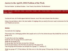 The Coin Problem Worksheet The Coin Problem Worksheet