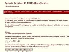 The World Series Problem Worksheet The World Series Problem Worksheet
