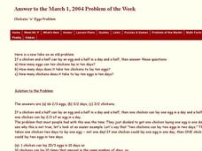 Chicken 'n' Eggs Problem Worksheet Chicken 'n' Eggs Problem Worksheet