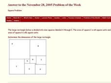 Square Problem Worksheet Square Problem Worksheet