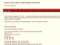 Turk-o-nacci Sequence Worksheet Turk-o-nacci Sequence Worksheet
