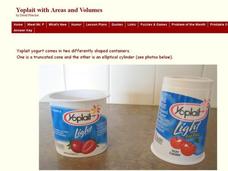 Yoplait with Areas and Volumes Interactive Yoplait with Areas and Volumes Interactive