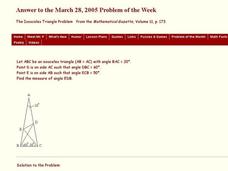 The Isosceles Triangle Problem Worksheet The Isosceles Triangle Problem Worksheet