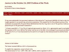 Rice Problem Worksheet Rice Problem Worksheet