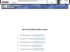 Family Relationship Names Interactive Family Relationship Names Interactive
