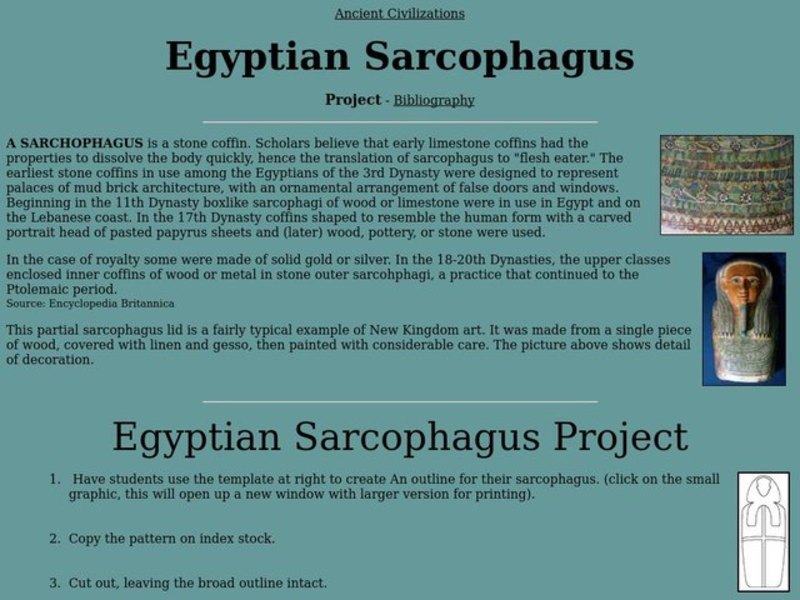 Egyptian Sarcophagus Lesson Plan Egyptian Sarcophagus Lesson Plan