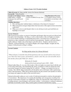 Dr. King and His Advice for Dreams Deferred Lesson Plan Dr. King and His Advice for Dreams Deferred Lesson Plan