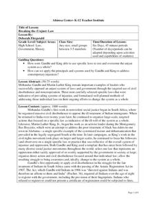 Breaking the Unjust Law Lesson Plan Breaking the Unjust Law Lesson Plan