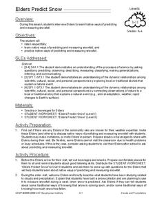 Elders Predict Snow Lesson Plan Elders Predict Snow Lesson Plan