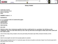 Electing a president Lesson Plan Electing a president Lesson Plan