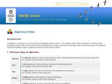 Introduction to Adjective Order Interactive Introduction to Adjective Order Interactive