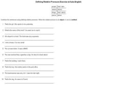 Defining Relative Pronouns Exercise Interactive Defining Relative Pronouns Exercise Interactive