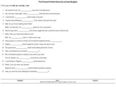 The Present Perfect Exercise Interactive The Present Perfect Exercise Interactive