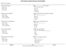 Short Answer Questions Exercise Interactive Short Answer Questions Exercise Interactive