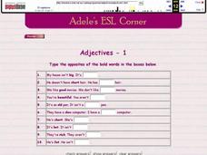 Adele's ESL Corner: Adjectives-1 Interactive Adele's ESL Corner: Adjectives-1 Interactive