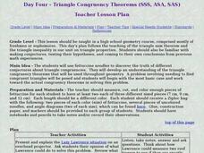 Triangles Congruency Theorems Lesson Plan Triangles Congruency Theorems Lesson Plan