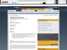 Elasticity of Demand Lesson Plan Elasticity of Demand Lesson Plan