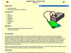 Electricity and Magnetism Lesson Plan Electricity and Magnetism Lesson Plan