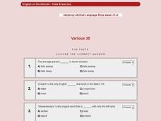 ESL: Fun Facts Vocabulary Interactive ESL: Fun Facts Vocabulary Interactive