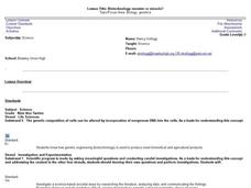 Biotechnology: Monster or Miracle Lesson Plan Biotechnology: Monster or Miracle Lesson Plan