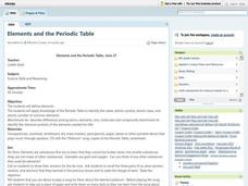Elements and the Periodic Table Lesson Plan Elements and the Periodic Table Lesson Plan