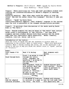 Word Purpose Lesson Plan Word Purpose Lesson Plan