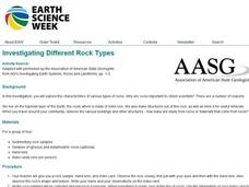 Investigating Different Rock Types Lesson Plan Investigating Different Rock Types Lesson Plan
