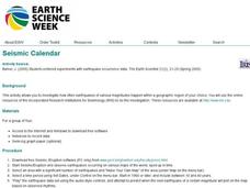 Seismic Calendar Lesson Plan Seismic Calendar Lesson Plan