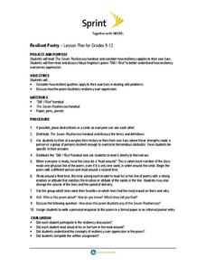 Resilient Poetry Lesson Plan Resilient Poetry Lesson Plan