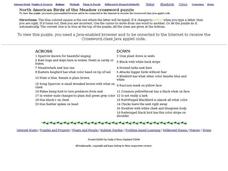 North American Birds of the Meadow Crossword Puzzle Interactive North American Birds of the Meadow Crossword Puzzle Interactive
