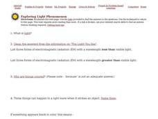 Exploring Light Phenomenon Interactive Exploring Light Phenomenon Interactive