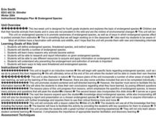 Endangered Species Lesson Plan Endangered Species Lesson Plan