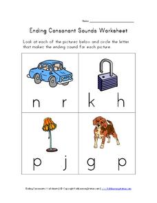 Ending Consonant Sounds Worksheet Worksheet Ending Consonant Sounds Worksheet Worksheet
