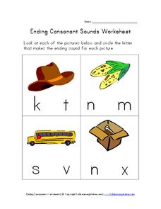 Ending Consonant Sounds Worksheet Worksheet Ending Consonant Sounds Worksheet Worksheet
