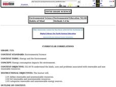 Energy and the Environment Lesson Plan Energy and the Environment Lesson Plan