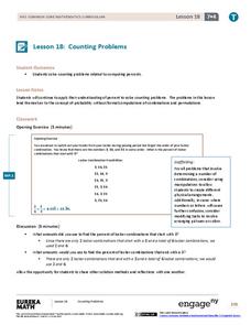 Counting Problems Lesson Plan Counting Problems Lesson Plan